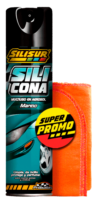 C0: Silicona aerosol 260g + franela….x 12 Unid.