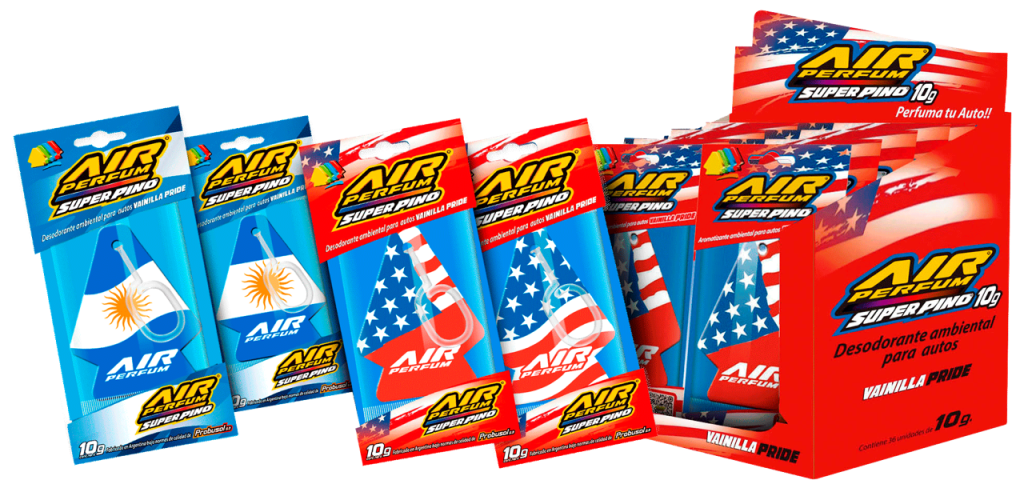 AIR PERFUM Bandera Argentina (Vainilla Pride)….36 un x 10 grs.