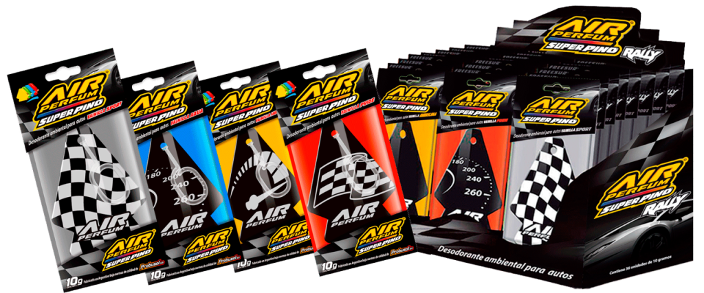 AIR PERFUM SUPER PINO RALLY (Vainilla Pride)….36 un x 10 grs.