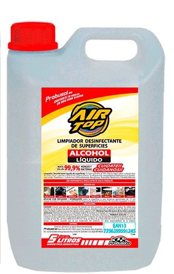 AIR TOP Alcohol Liquido….2 un x 5 litros