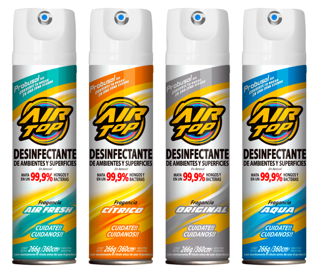 AIR TOP Desinfectante en Aerosol Original ….12 un x 360 cc