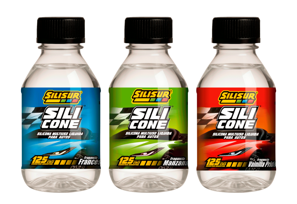 SILISUR Silicona Liquida Surtida X 125 CC SIN contenedor (Vainilla, Francés y Manzana) ….12 un x 125 cc.