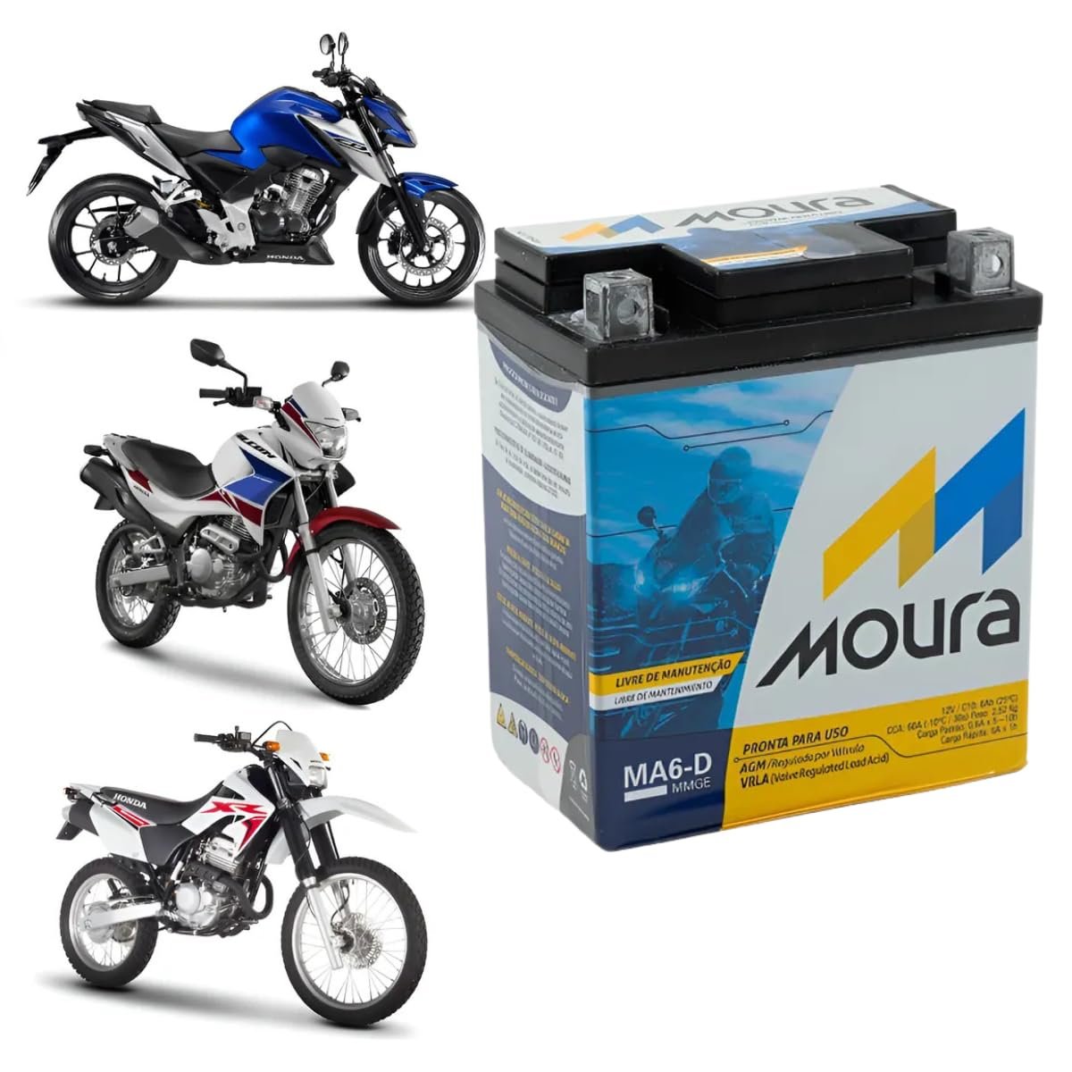 BATERIA MOTO IMPORTADA----6Ah--6D--6--6--60