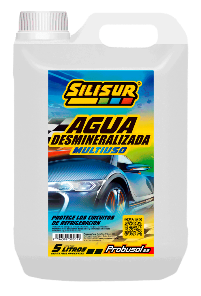 SILISUR Agua Desmineralizada….1un x 5 litros