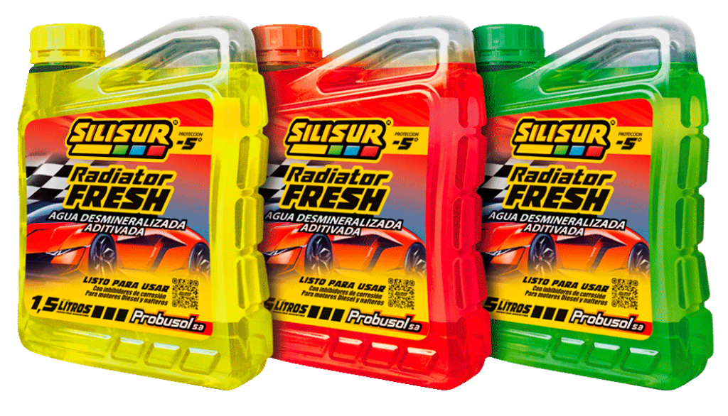 SILISUR Radiator FRESH SURTIDO (celeste, rosa amarillo)….4 x 1500 cc