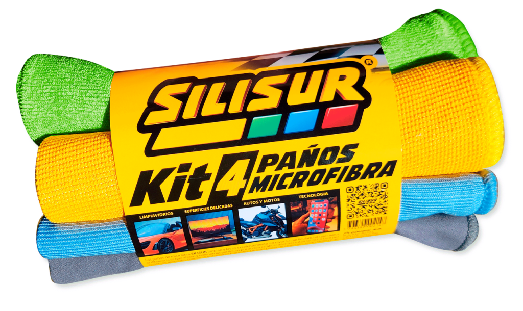 Kit Microfibra Bolsa 4 unid (30x30)…. x 12 Unid.