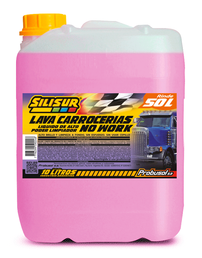 SILISUR Lavacarrocerías "NO WORK" (1 en 5 Lt)….10 kgrs